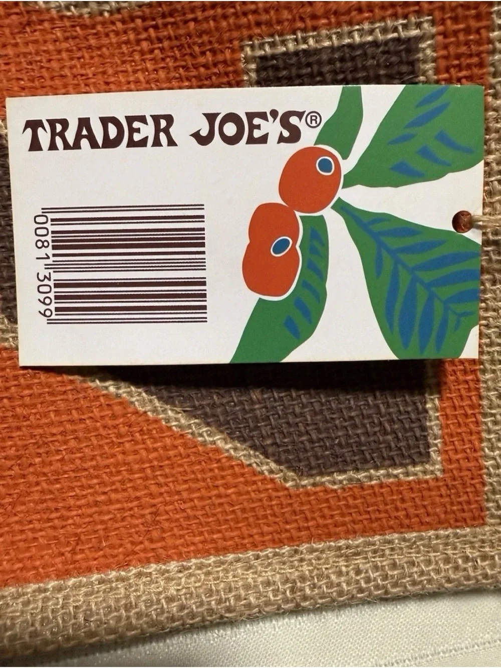 Trader Joe's Jute Coffee Bean Tote Bag - NEW RELEASE set of 2